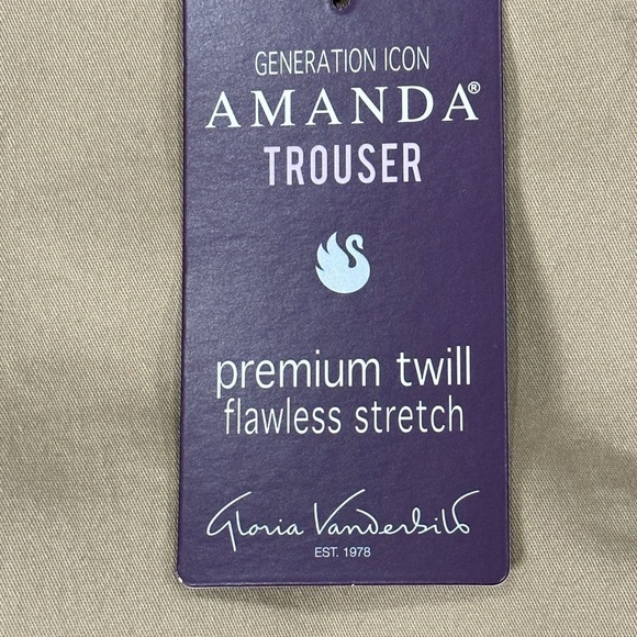 Women’s Gloria Vanderbilt 4 Petite Chino Khakis Pants Khaki Straight Stretch NWT - Picture 9 of 12